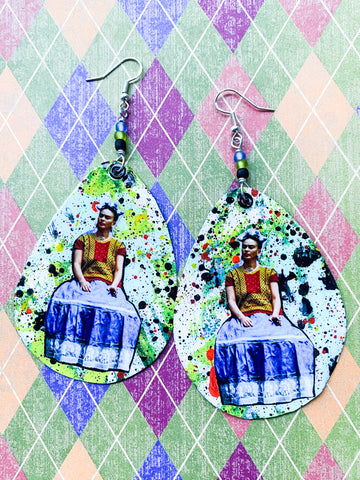 Kahlo paper earrings!