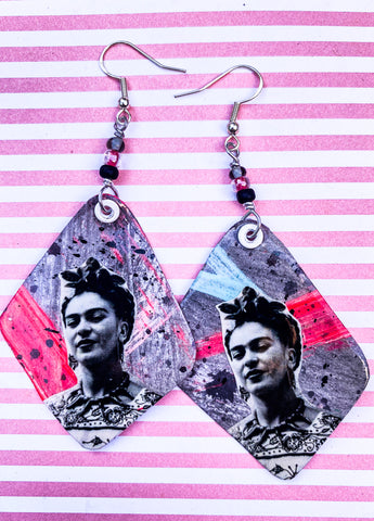 Kahlo paper earrings!