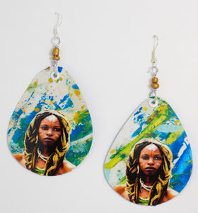 Tribal paper earrings