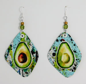 Aguacate paper earrings